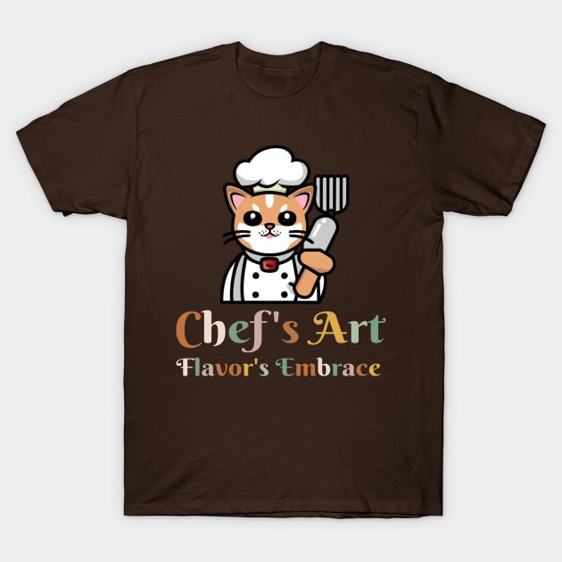 chef cat T-Shirt by pmArtology